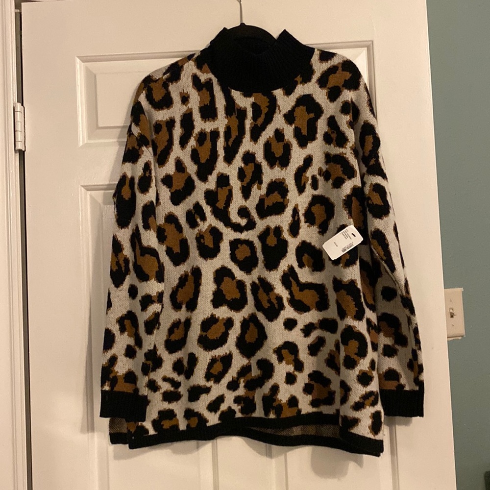 Saks Fifth Avenue Leopard Sweater